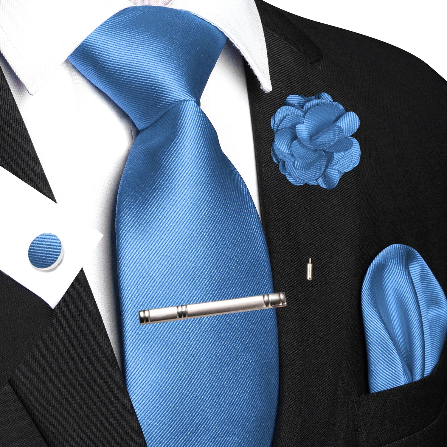 Handky Cufflink Brooch Gift, Elegant Necktie Business For Men