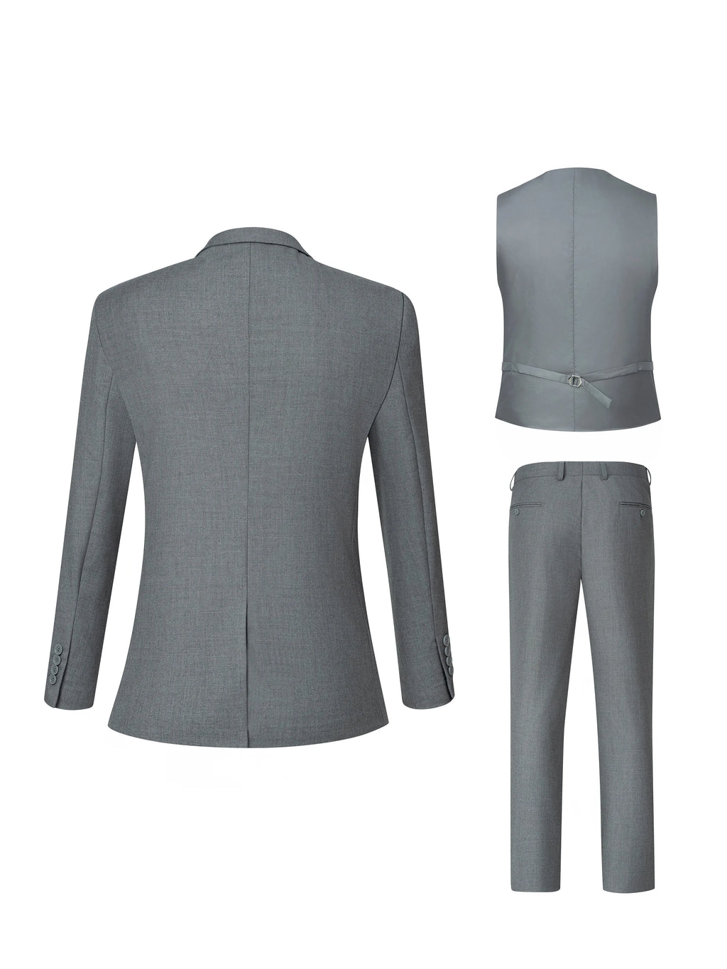 3pcs Men's Classic Solid Color Suit Set