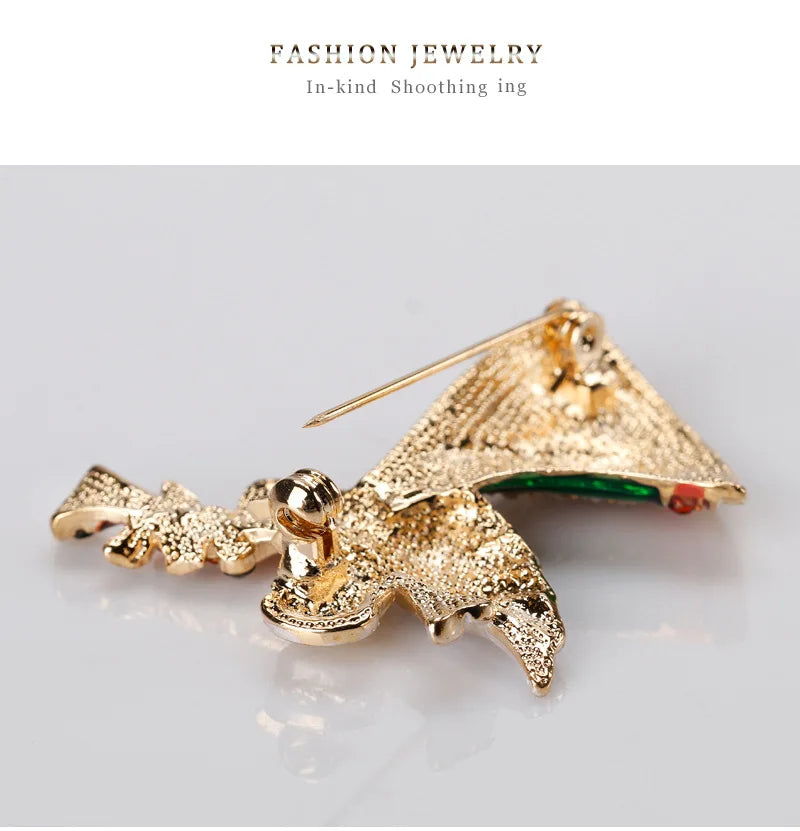 Christmas New Year Brooch, Sparkling Rhinestone Santa Claus, Elk Penguin, Snowman Boots, Bell Wreath Pin Jewelry Gift