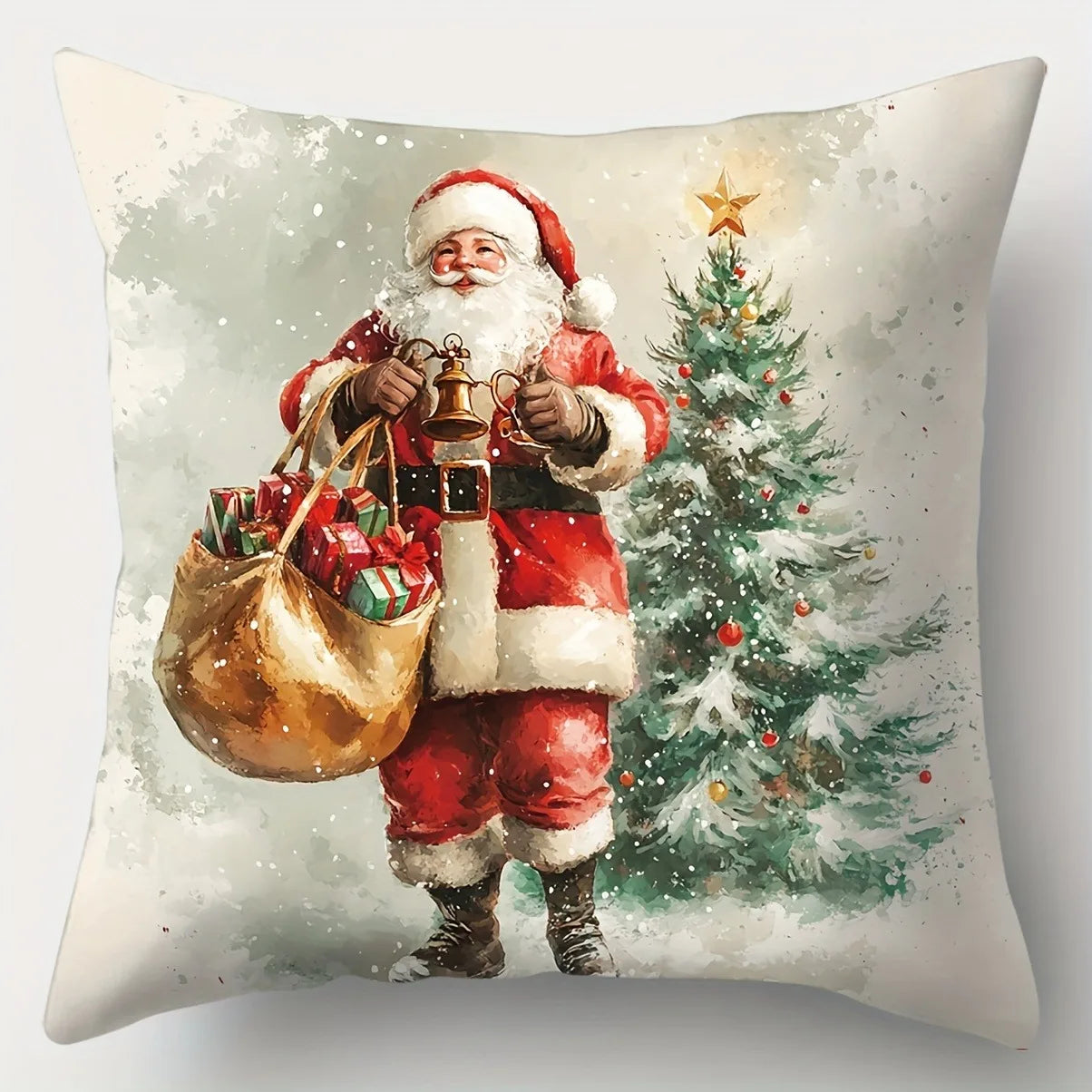 Home Decoration: Christmas: Deer, Santa Claus And Snowman Cushion Covers For Sofa, Bedroom, Car, Pillow Covers