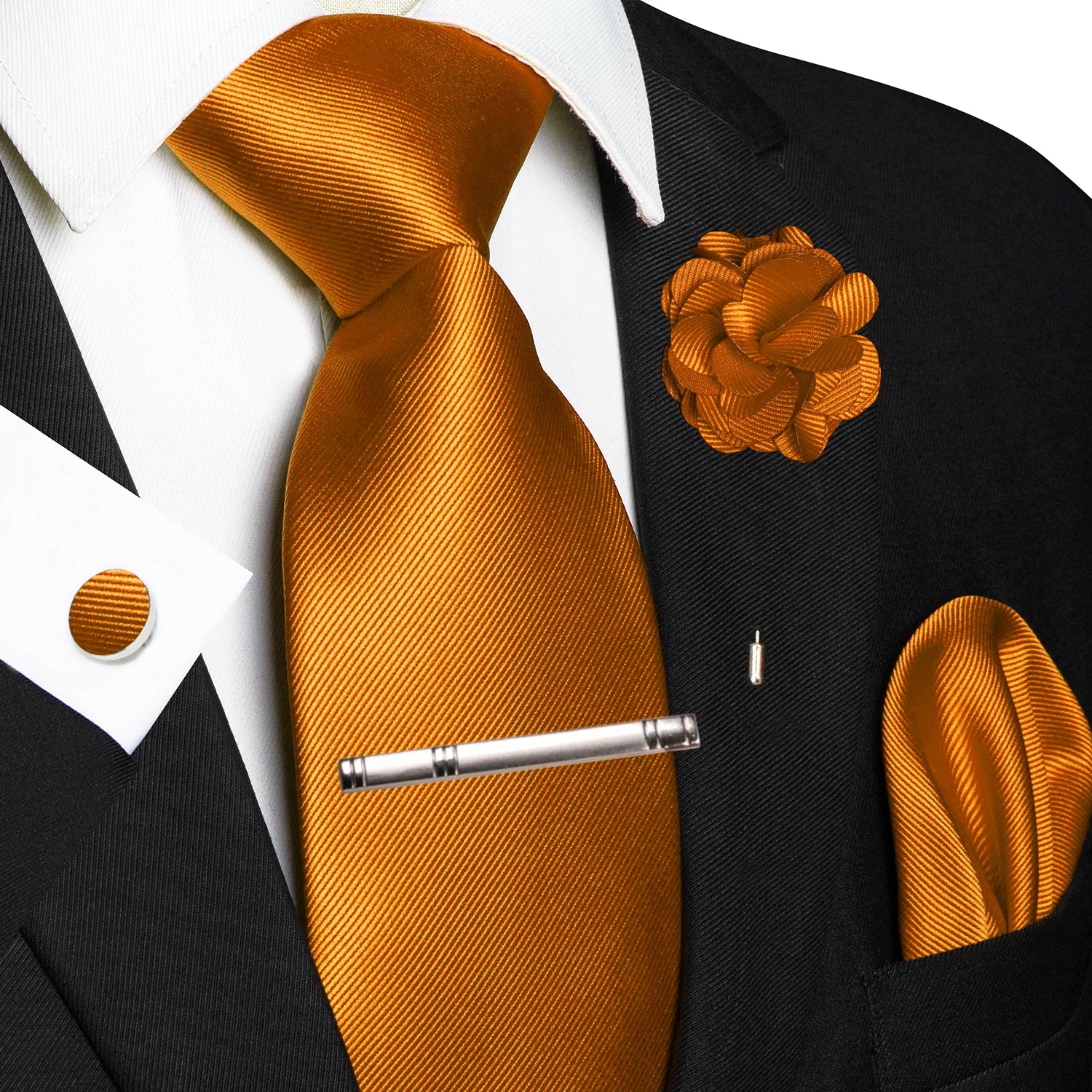 Handky Cufflink Brooch Gift, Elegant Necktie Business For Men