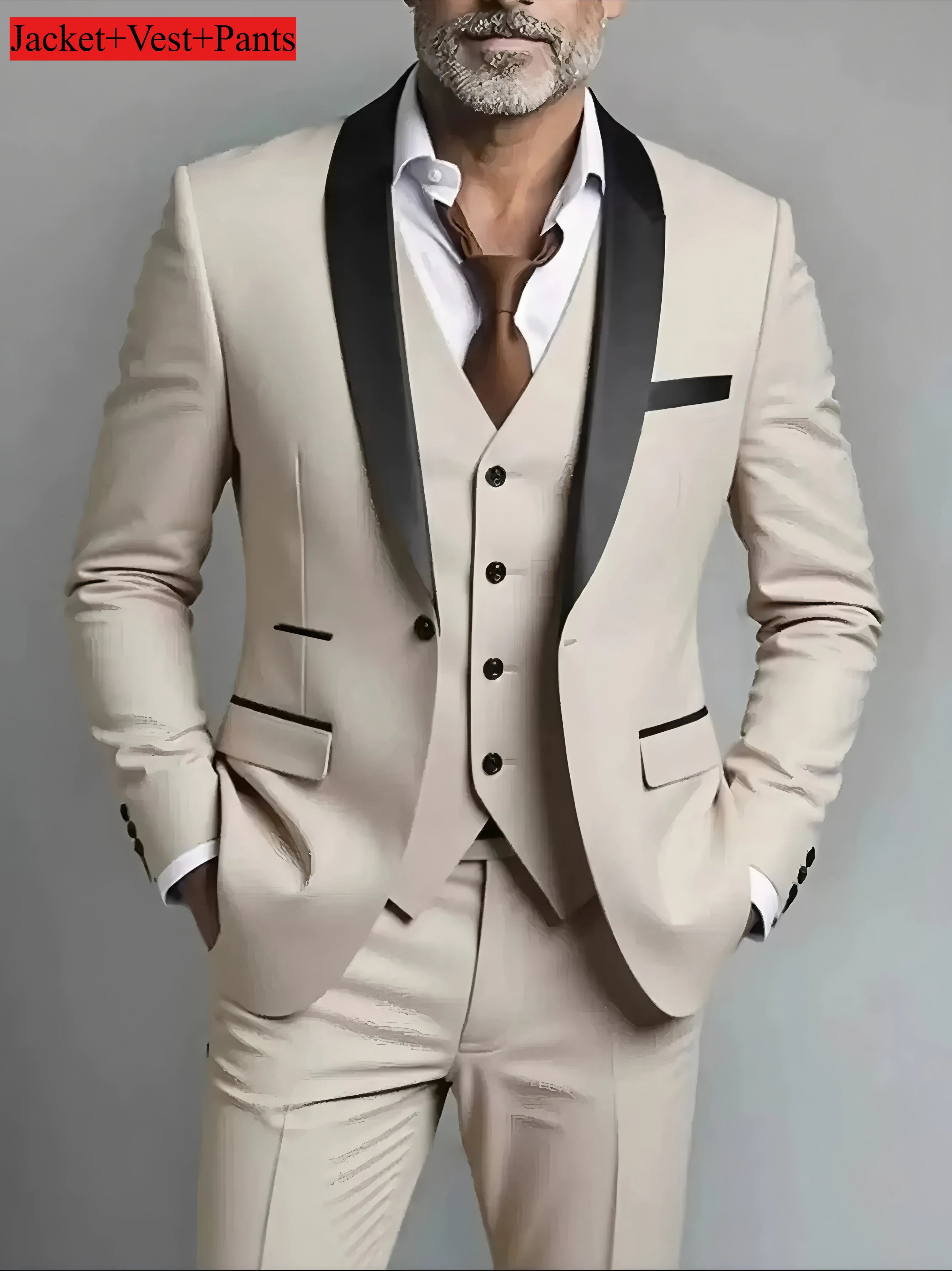 Elegant Men's Suit Sets- Slim Fit Tuxedo