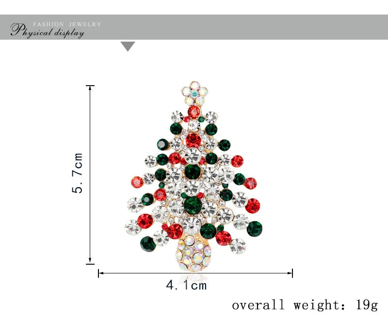 Christmas New Year Brooch, Sparkling Rhinestone Santa Claus, Elk Penguin, Snowman Boots, Bell Wreath Pin Jewelry Gift