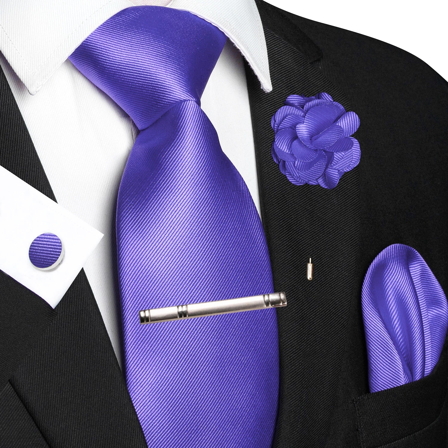 Handky Cufflink Brooch Gift, Elegant Necktie Business For Men