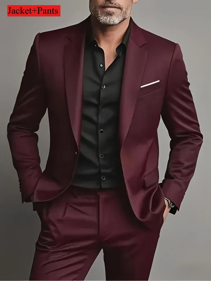 Elegant Men's Suit Sets- Slim Fit Tuxedo