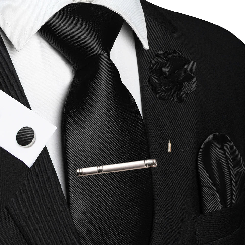 Handky Cufflink Brooch Gift, Elegant Necktie Business For Men