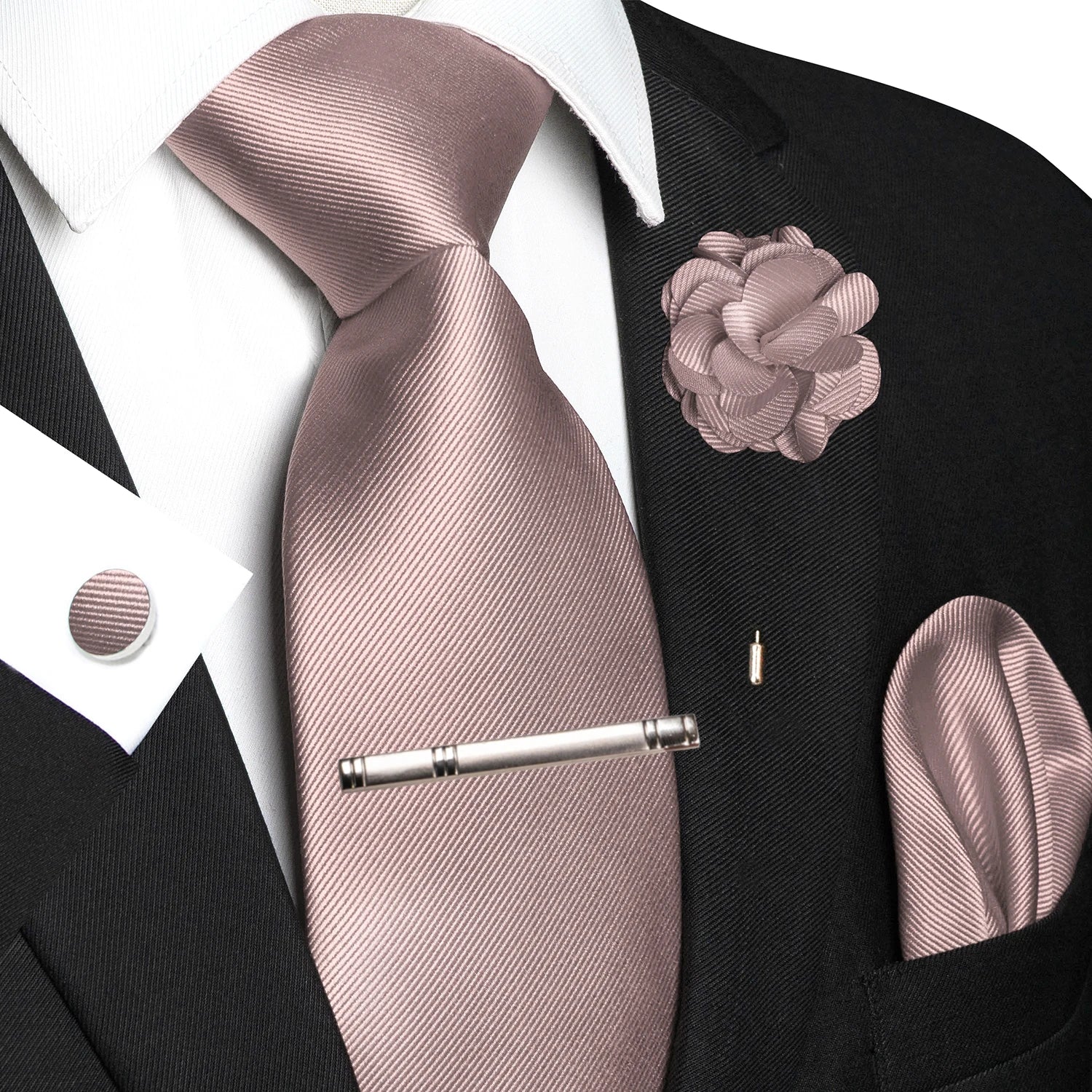 Handky Cufflink Brooch Gift, Elegant Necktie Business For Men