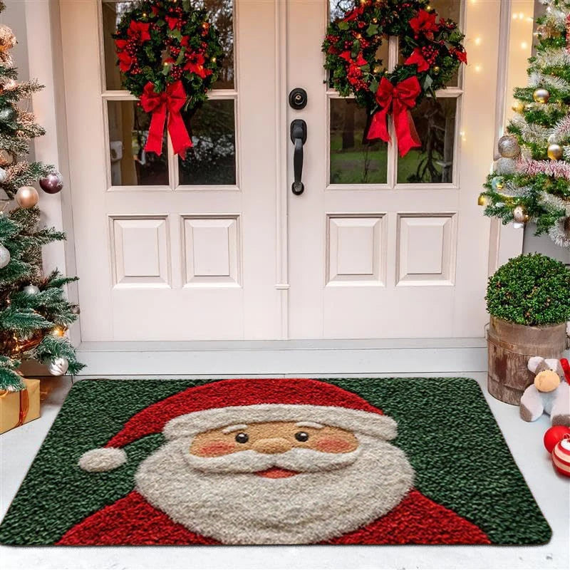 Christmas Door Mat Red Santa Claus Outdoor and indoor Gingerbread Deer Carpet Home Decor Foot Mat