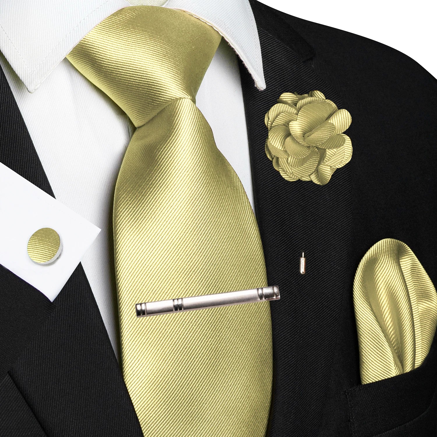 Handky Cufflink Brooch Gift, Elegant Necktie Business For Men
