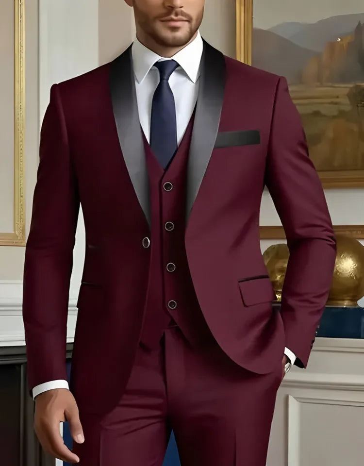 Elegant Men's Suit Sets- Slim Fit Tuxedo