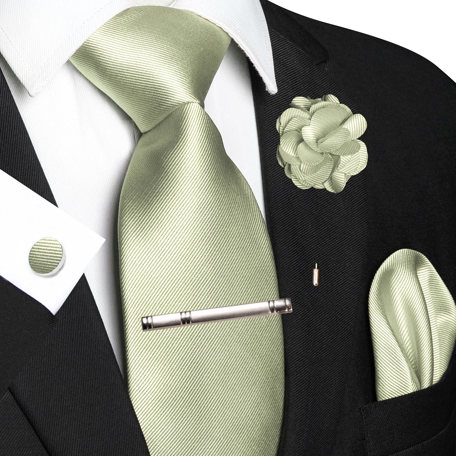 Handky Cufflink Brooch Gift, Elegant Necktie Business For Men