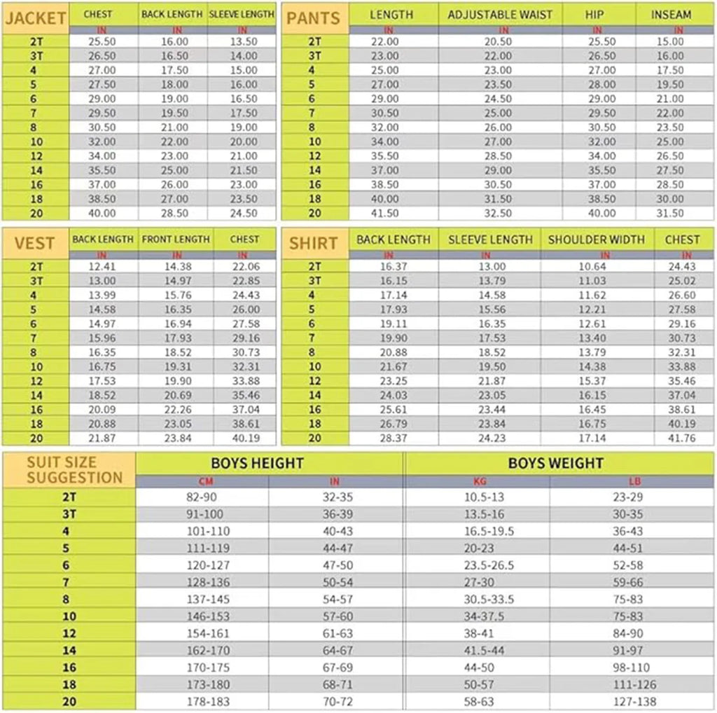 Boy's Suits Formal Clothes