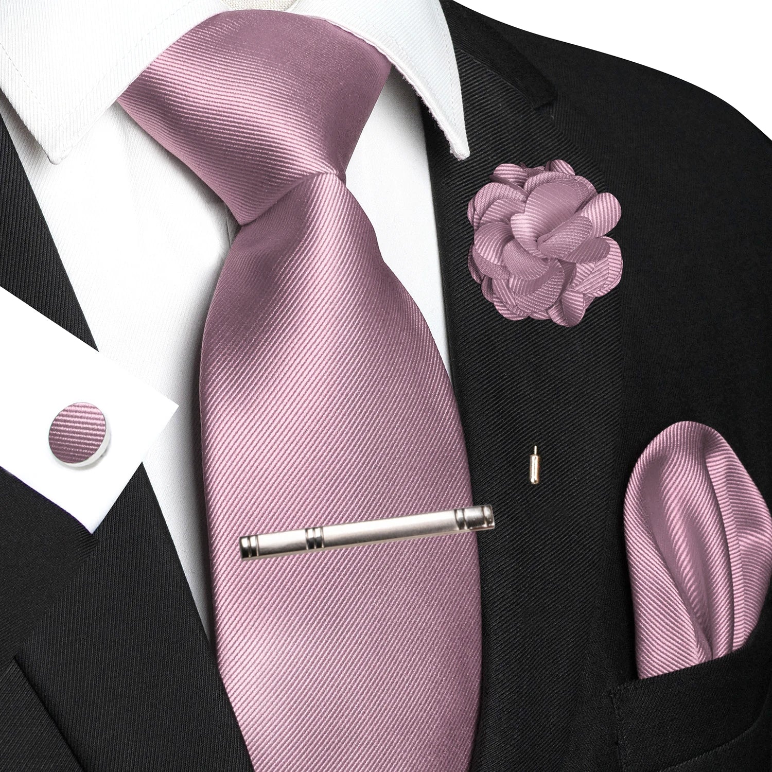 Handky Cufflink Brooch Gift, Elegant Necktie Business For Men