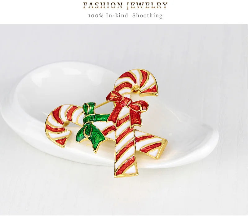 Christmas New Year Brooch, Sparkling Rhinestone Santa Claus, Elk Penguin, Snowman Boots, Bell Wreath Pin Jewelry Gift