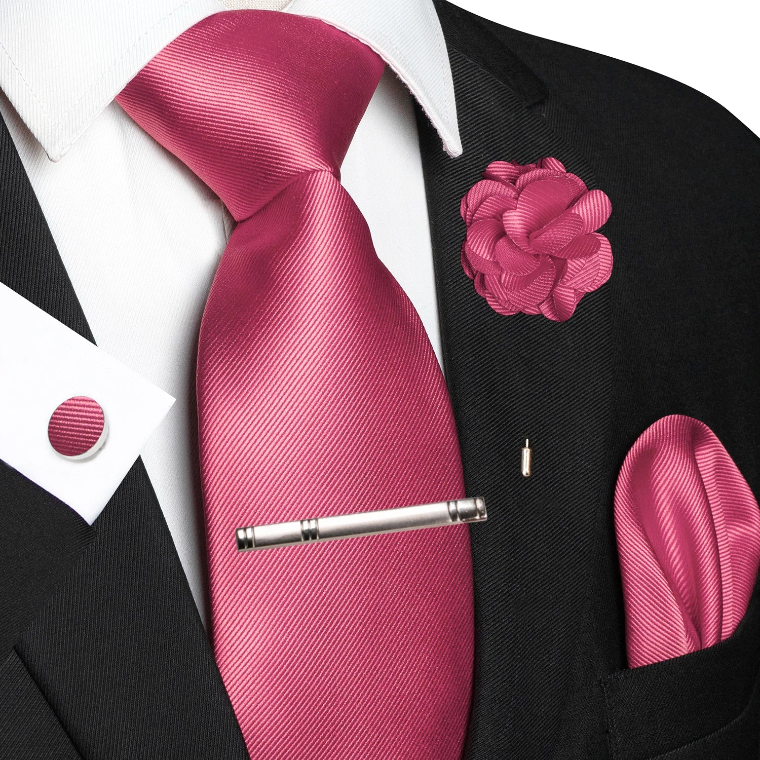 Handky Cufflink Brooch Gift, Elegant Necktie Business For Men