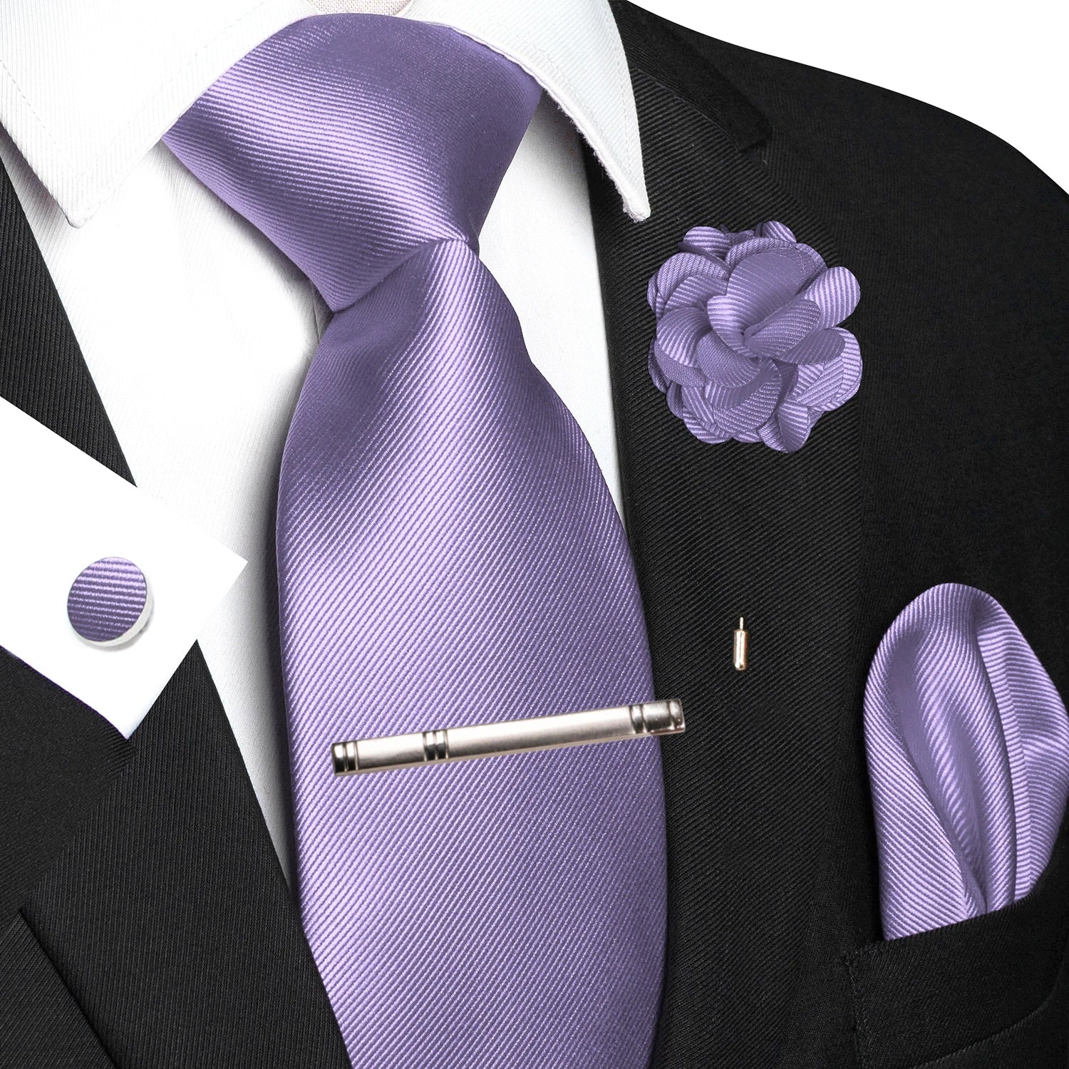 Handky Cufflink Brooch Gift, Elegant Necktie Business For Men