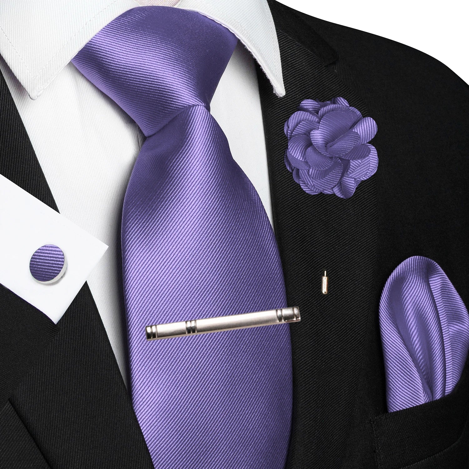 Handky Cufflink Brooch Gift, Elegant Necktie Business For Men