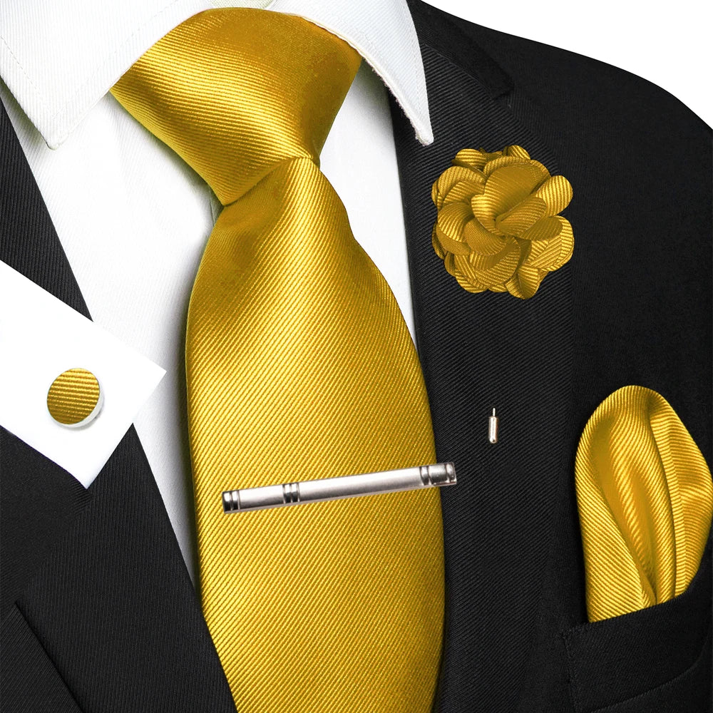 Handky Cufflink Brooch Gift, Elegant Necktie Business For Men