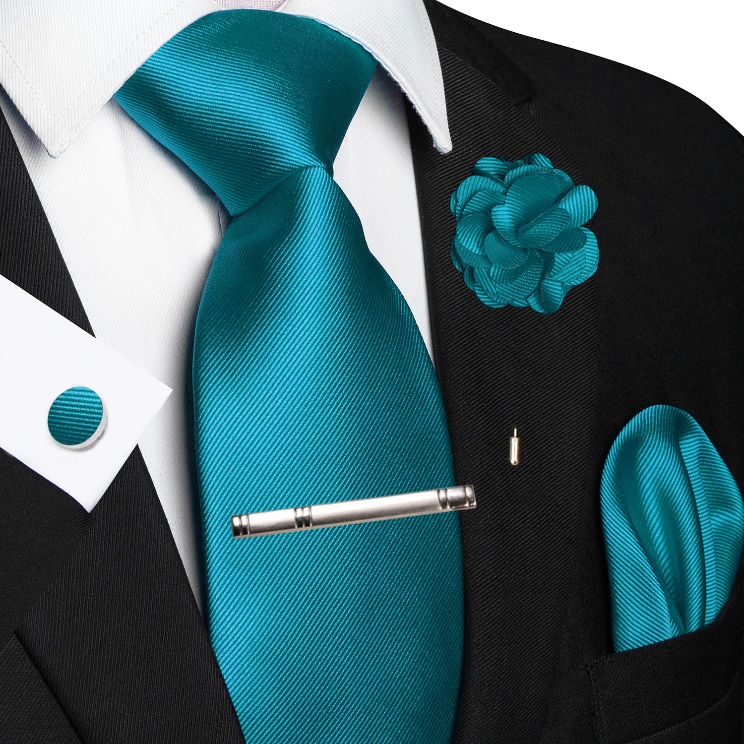 Handky Cufflink Brooch Gift, Elegant Necktie Business For Men