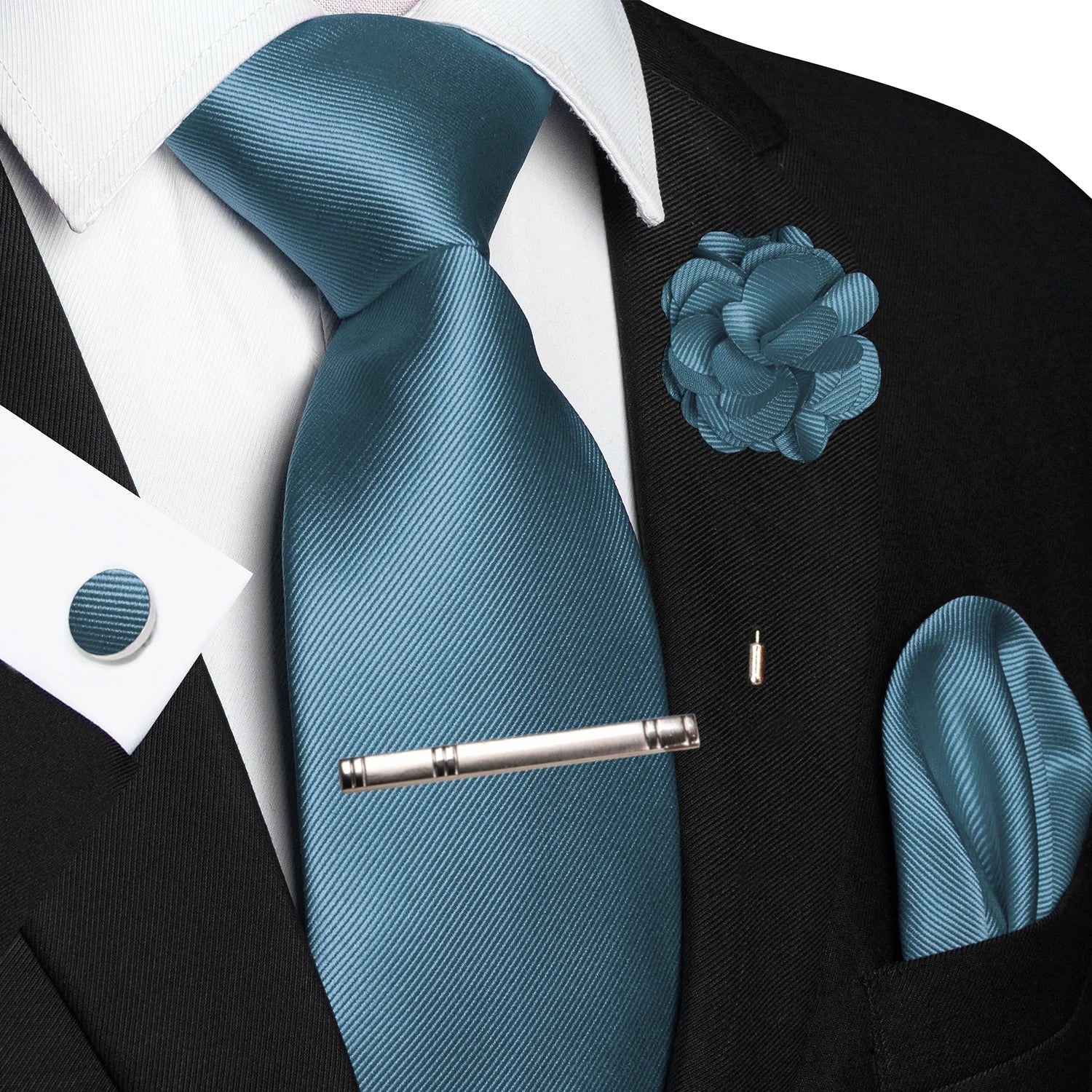 Handky Cufflink Brooch Gift, Elegant Necktie Business For Men