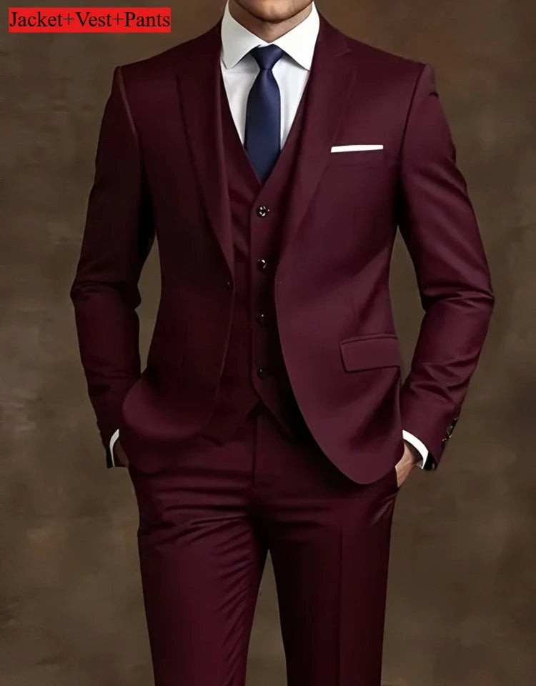 Elegant Men's Suit Sets- Slim Fit Tuxedo