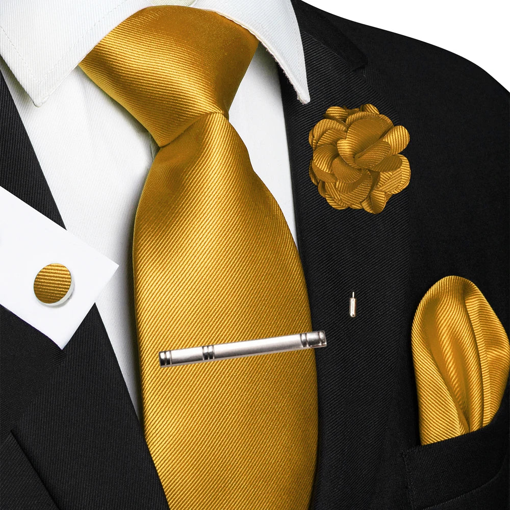 Handky Cufflink Brooch Gift, Elegant Necktie Business For Men
